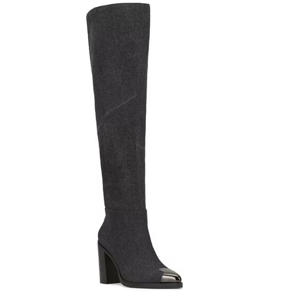 Jessica Simpson Bidemi Wash Effect Cap Toe Over-the-Knee Boots in Gray Size 11M - Picture 1 of 12